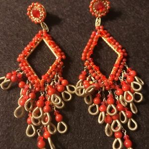 Miguel Ases Carnelian and Gold Earrings